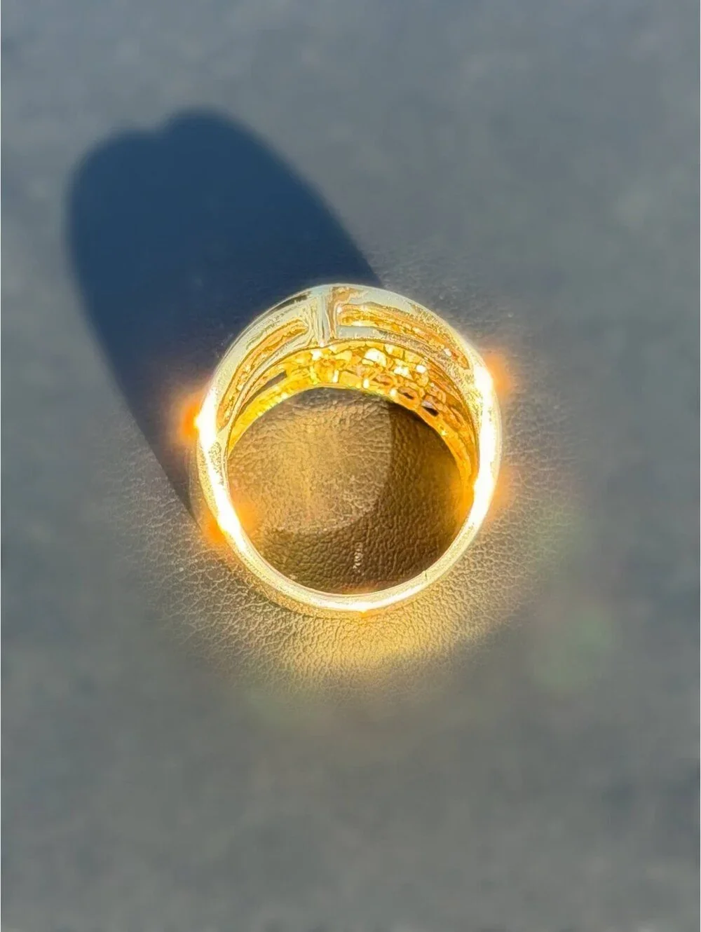 18k Yellow Gold Princess Cut Natural Diamond Ruby Crossover Cocktail Ring Sz 8